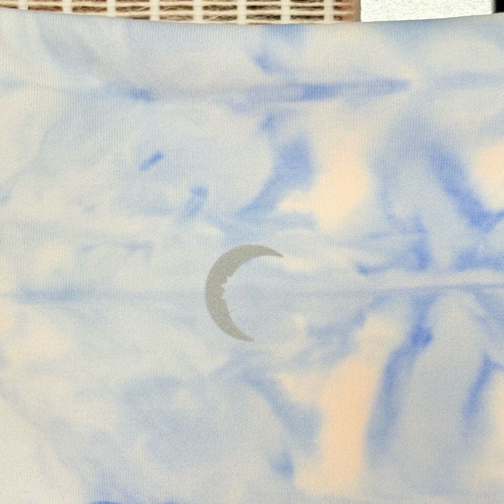 NWT ZYIA Blue and White Tie-Dye Leggings High Waist Performance - Picture 8 of 9